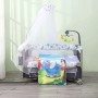 Lit Berceau pliable Bébé COSTWAY 5 en 1 avec Matelas & Table à Langer