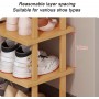 Étagère à Chaussures Verticale Étroit T1-Tall en Bambou – Meuble de Rangement Compact pour Entrée, Coin ou Porte