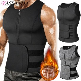 Gilet Amincissant Homme – Débardeur Gainant Sweat Shaper | Ceinture Taille & Brûleur de Graisse pour Entraînement
