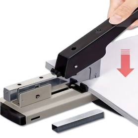 Agrafeuse manuelle à bras long, Bureau Sériusta N°102, 200 feuilles en métal, pour magazine et livre