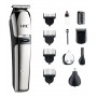 Tondeuse Électrique Multifonction HTC AT-1327, 5-en-1, Rechargeable, Batterie Lithium