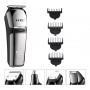 Tondeuse Électrique Multifonction HTC AT-1327, 5-en-1, Rechargeable, Batterie Lithium