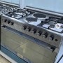 Cuisinière Mixte MAXI F9S42E3, 4 Feux Gaz + 2 Plaques Électriques + Four Électrique en Innox Silver-Grey