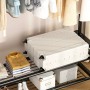 Porte vêtements autoportante sur roulettes, Blanc 150 cm, Charge maximale 75 kg