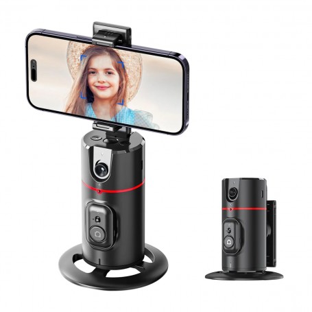 Support de Téléphone Pliable 360°, Suivi Automatique du Visage | Contrôle par Gestes | Streaming, Vlog, Live