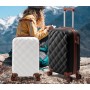 Ensemble de Valises de Luxe 3 Pièces, ABS Rigide Noires avec Serrure TSA, Roulettes Pivotantes – Noir Élégant