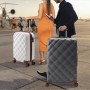 Ensemble de Valises de Luxe 3 Pièces, ABS Rigide avec Serrure TSA, Roulettes Pivotantes – gris Élégant
