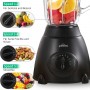 Mixeur, Blender Smoothie HOMELUX 1.5L Verre , 2-en-, Mixeur & Moulin, Puissant 350W, 5 Vitesses, Glace Pilée