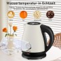Bouilloire Électrique Rétro HOMELUX 1.7L en Acier Inoxydable, 2200W, Thermomètre Analogique, Arrêt Automatique