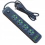 Multiprise Filtre Power Socket J02, 4 Prises + 3 USB + 1 Type-C, 3000W, 2m – Noir
