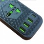 Multiprises Power Socket J06, 5 Prise, 3 USB, 1 USB-C, 3M Cable, 3000W, Protection, Flame Retardant, Smart Chip – Black