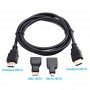 Câble HDMI 3-en-1, 1,5m avec Adaptateurs Mini HDMI & Micro HDMI