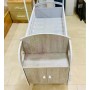 Lit Berceau Multifonctionnel pour bébé en bois massif et metal, Style Moderne de Qualité Supérieure - marron