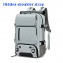 Sac à Dos de Voyage Femme, 40L, 16" Étanche, multifonctionnel, en Oxford imperméable, doublure polyester