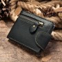 Portefeuille, portemonnaie Homme en Cuir de Vachette Véritable, calpin Style Vintage avec Moraillon