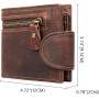 Portefeuille, portemonnaie Homme en Cuir de Vachette Véritable, calpin Style Vintage avec Moraillon