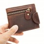 Portefeuille, portemonnaie Homme en Cuir de Vachette Véritable, calpin Style Vintage avec Moraillon