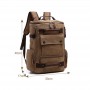 Sac à Dos Homme Vintage en Toile, Grande Capacité et Compartiment Ordinateur