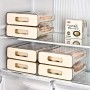 Organisateur d’Œufs pour Réfrigérateur, Boîte de Rangement Empilable à 2 Couches