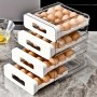 Organisateur d’Œufs pour Réfrigérateur, Boîte de Rangement Empilable à 2 Couches