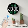 Horloge Murale LED Ronde 10 pouces avec Alarme, Température et Humidité – Compte à Rebours et Télécommande