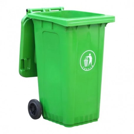 Poubelle extérieure à roulettes robuste 120L ,avec pédale et couvercle étanche