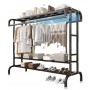 Rack à Vêtements Robuste avec Roulettes et Espace de Rangement – 120×50 cm