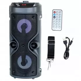 Haut-parleur Bluetooth ZQS Karoke avec affichage LED, télécommande, basses élevées