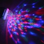 Lampe rotative polychrome LED, stroboscopique multi-cristal lumière de scène pour Disco, fête d'anniversaire, Club Bar
