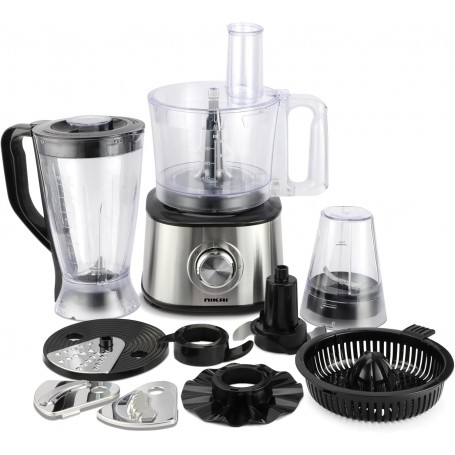 Robot Culinaire Nikai 10-en-1 NFP3100A, 1000W, 1,5 L, 2 vitesses, avec fonction Pulse