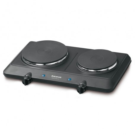 Réchaud électrique double plaque Taurus Volcan Duo, 2250W, Thermostats indépendants, 9 niveaux de température