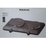 Réchaud électrique double plaque Taurus Volcan Duo, 2250W, Thermostats indépendants, 9 niveaux de température