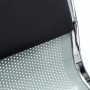 Banc d’attente métallique avec coussin noir en acier inoxydable 3 places -3 places