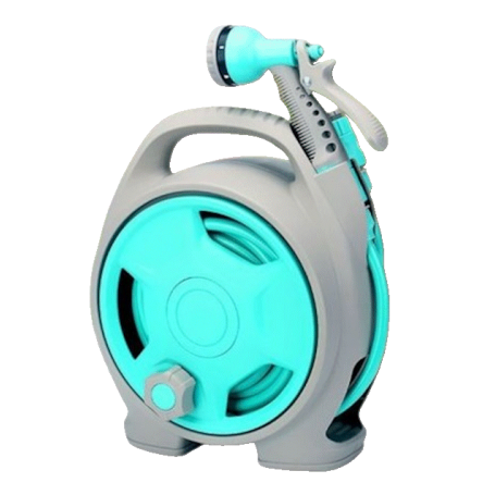 Mini chariot dévidoir de tuyau d’arrosage portable JOEKOL, Ensemble multifonction jardin & lavage