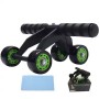 AB Abdomen de Rouleau à 4 Roues Abdominal Appareil de Fitness - Rouge, Vert/Noir