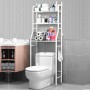 Étagère de Rangement métallique pour Toilettes 3 couches, ajustable en Acier Inoxydable - Blanc