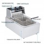 Friteuse électrique BOMA BM-81, 6 Litres, 2500W, Acier Inoxydable, Poignée isolée anti-brûlure et bouton anti-échaudage