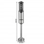 Mixeur Plongeant Multifonction SPJ HBX-SS1200W, 3 en 1, 1200W en Inox , 2 vitesses avec variateur progressif