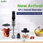 Mixeur Plongeant Multifonction SPJ HBX-SS1200W, 3 en 1, 1200W en Inox , 2 vitesses avec variateur progressif