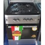 Cuisinière à Gaz Westpool 60x60 cm, 4 brûleurs à gaz avec Four à Gaz, Italien, élégant et ergonomique