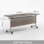 Table de conférence pliante et mobile, Table de formation modulable sur roulettes, 120×40×75 cm