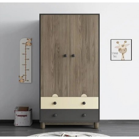 Armoire, Garde-robe pliable UL-23S451-2, à 2 portes – Design moderne et pratique