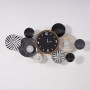 Horloge décorative Murale Moderne Multi-Ronde en Métal, Silencieuse et Élégante