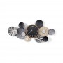 Horloge décorative Murale Moderne Multi-Ronde en Métal, Silencieuse et Élégante
