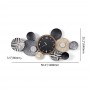 Horloge décorative Murale Moderne Multi-Ronde en Métal, Silencieuse et Élégante