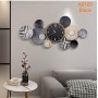 Horloge décorative Murale Moderne Multi-Ronde en Métal, Silencieuse et Élégante