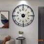 Horloge Murale Décorative Métal & Bois A3368, Design Moderne, 55 cm