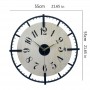 Horloge Murale Décorative Métal & Bois A3368, Design Moderne, 55 cm