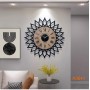 Horloge Murale Ajourée "Sunburst" A3641 en Bois & Métal — Style Grand Hôtel Paris