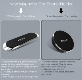Support de téléphone voiture magnétique, silicone aimant mobile Phone Wall Holder N50